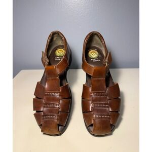 Earth Shoe Women's Size 8 Brown Leather Strappy Comfort Fisherman Sandals